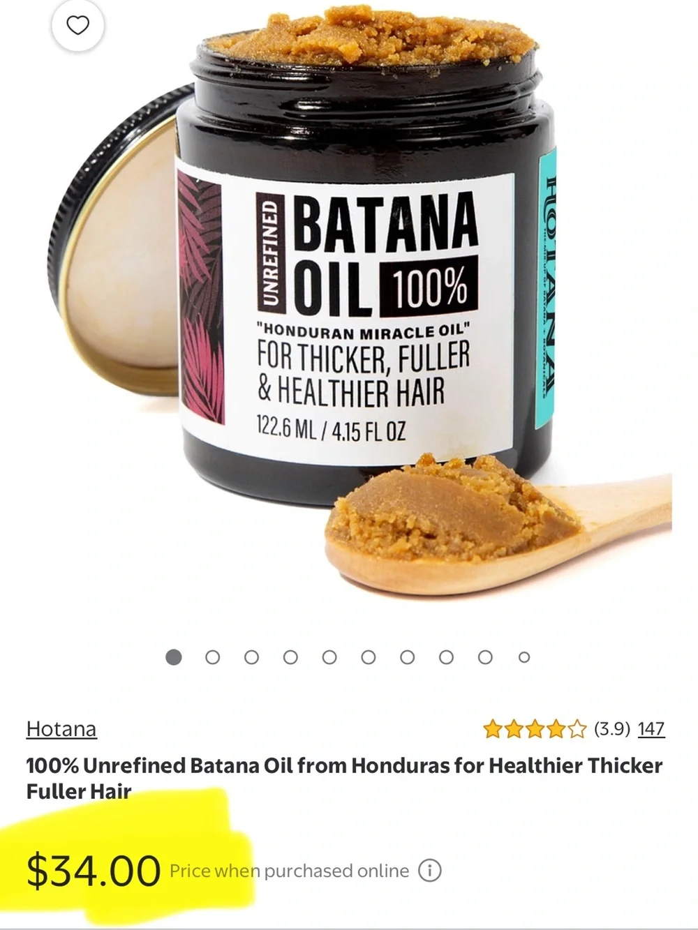 Unrefined Batana Oil 100% - White